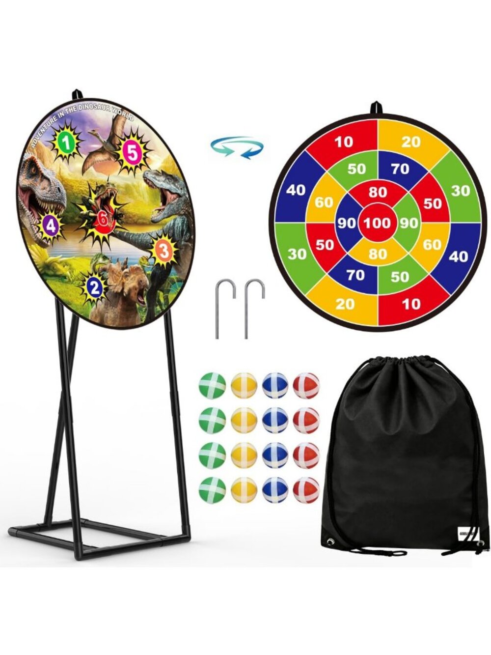 Dinosaur Dart Board for Kids - Fun Outdoor Game for Boys, 29" Kids Toy